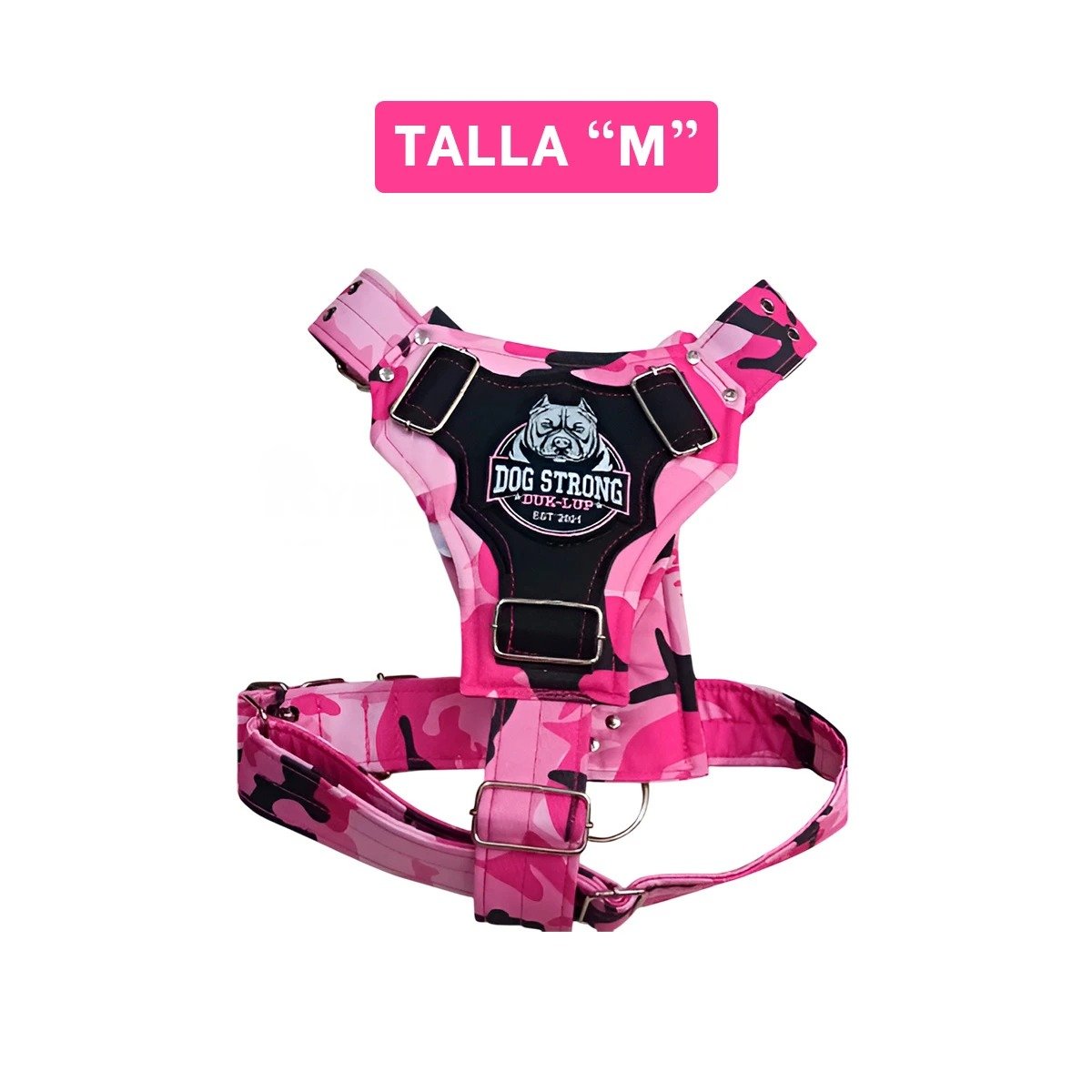 PACK4 PECHERA AJUSTABLE DOG STRONG ROSADO TALLA M COMODA Y FIRME Y+PAPEL REGALO - 4