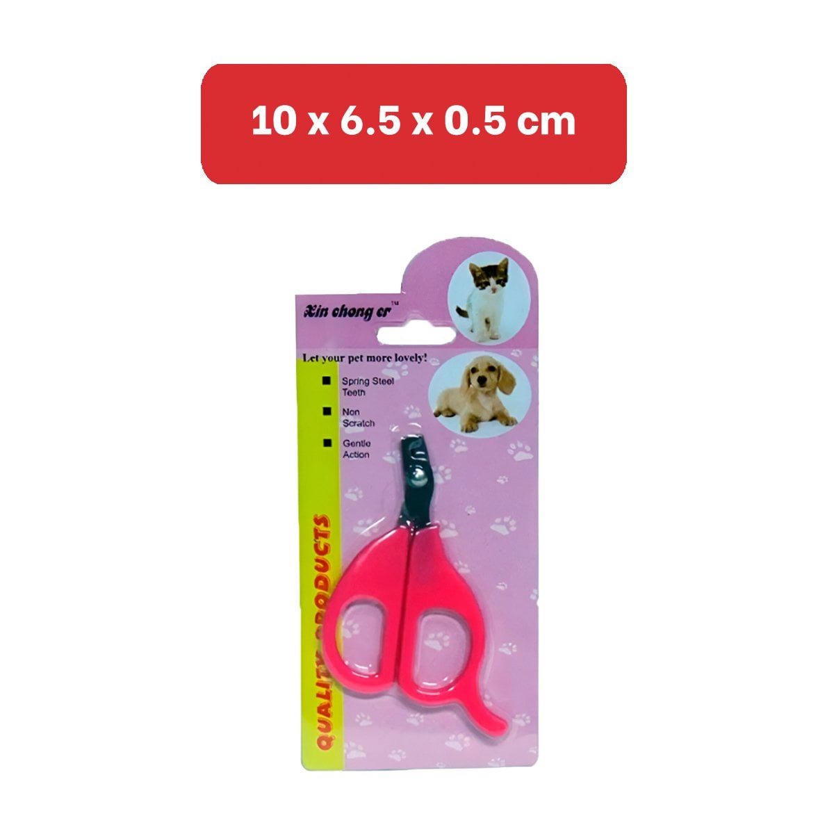 PACK4 ALICATE PRACTICO PARA GATOS Y CACHORROS ROJO Y+REGALO STICKER - 4