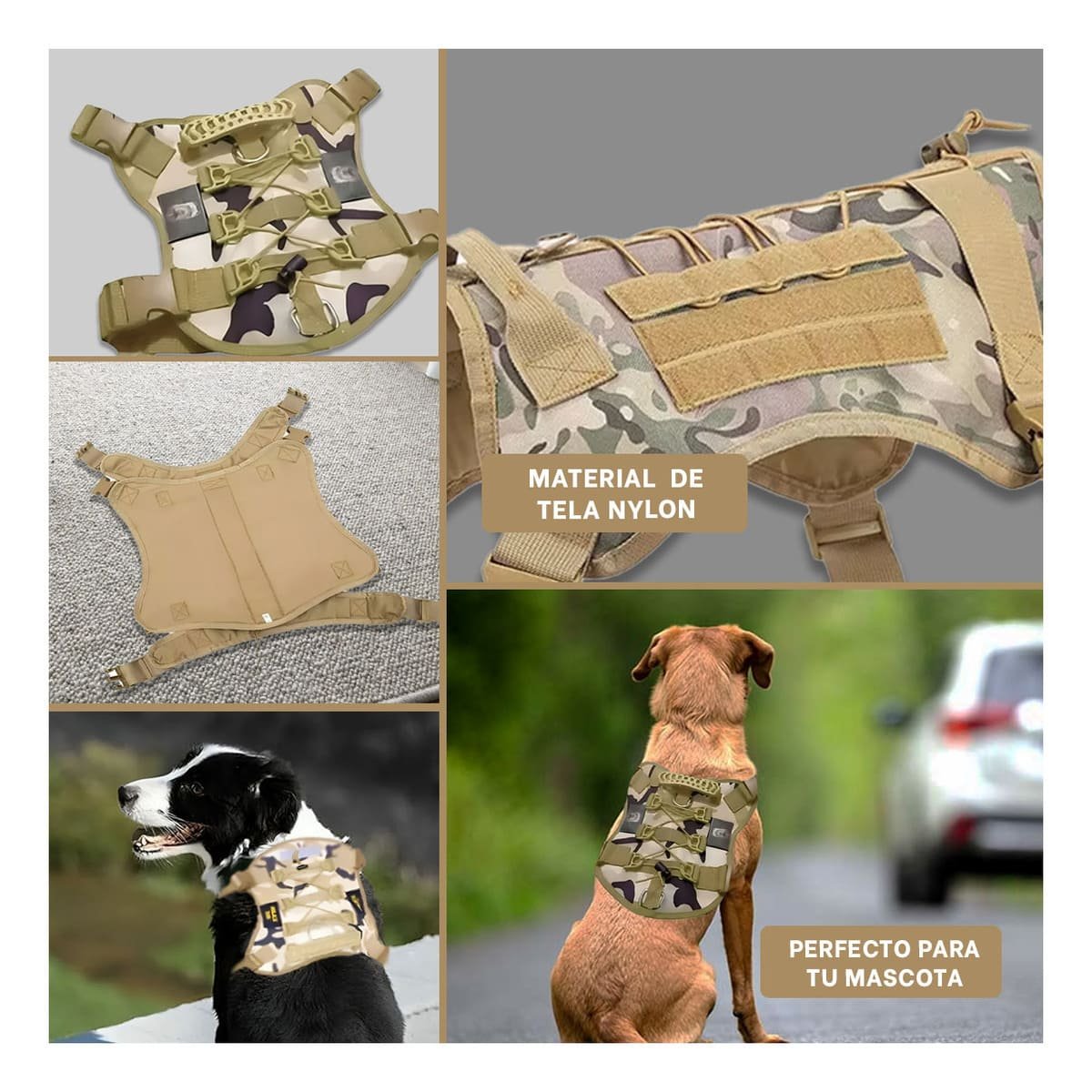 EQUIPO CANINO VERDE CLARO TALLA S MODELO TACTICO DURABLE - 5