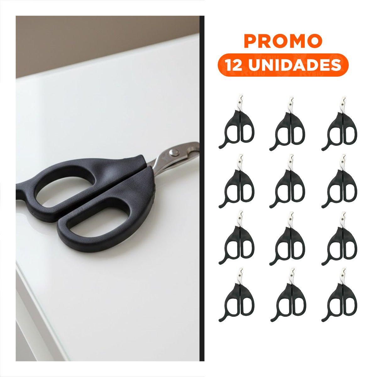 PACK12 PINZA ERGONOMICA PARA GATOS Y CACHORROS NEGRO Y+REGALO STICKER - 1