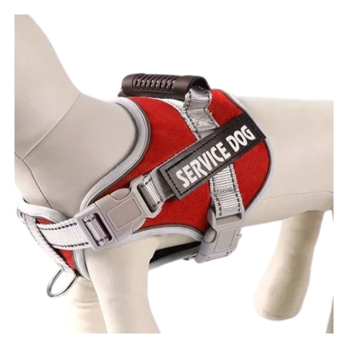 PETO PROFESIONAL SERVICE DOG TALLA XS ROJO CON ASA Y+REGALO STICKER - 3