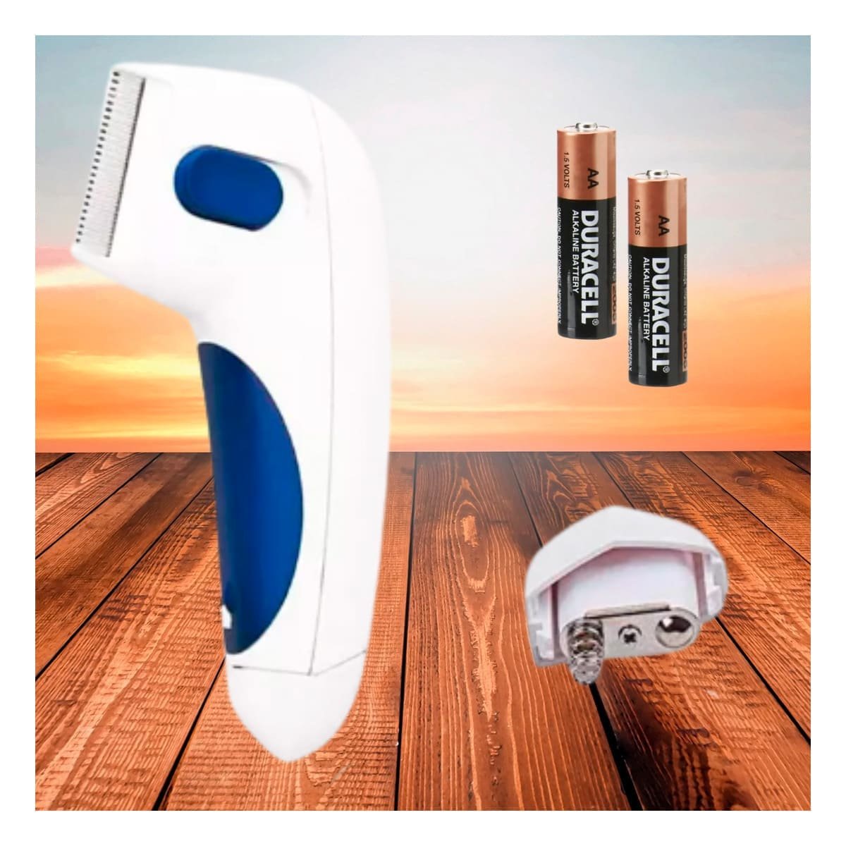 PACK12 CEPILLO RECARGABLE ELECTRICO BLANCO CON AZUL PARA PERROS Y GATOS - 3