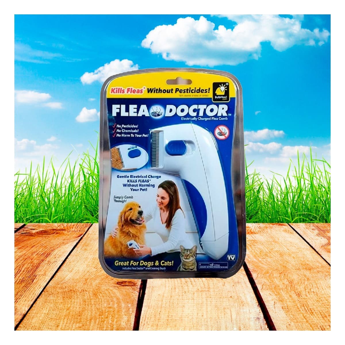 PACK12 REMOVEDOR RECARGABLE ELECTRICO BLANCO CON AZUL PARA PERROS Y GATOS Y+PAPEL REGALO - 3