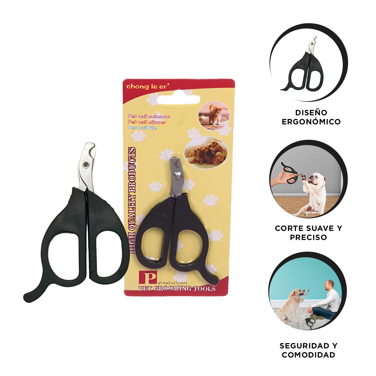 ALICATE SEGURO PARA GATOS Y CACHORROS NEGRO - 3