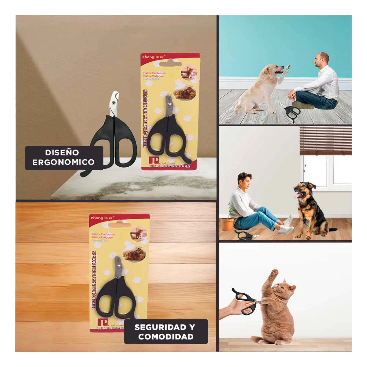 ALICATE SEGURO PARA GATOS Y CACHORROS NEGRO - 5