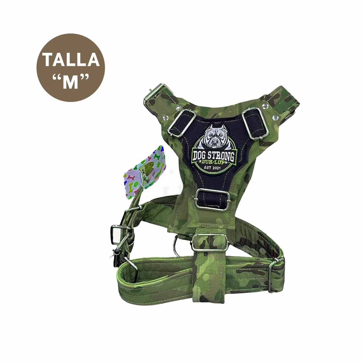 PACK4 ACCESORIO RESISTENTE DOG STRONG VERDE OSCURO TALLA M PARA PERRO Y+REGALO STICKER - 4
