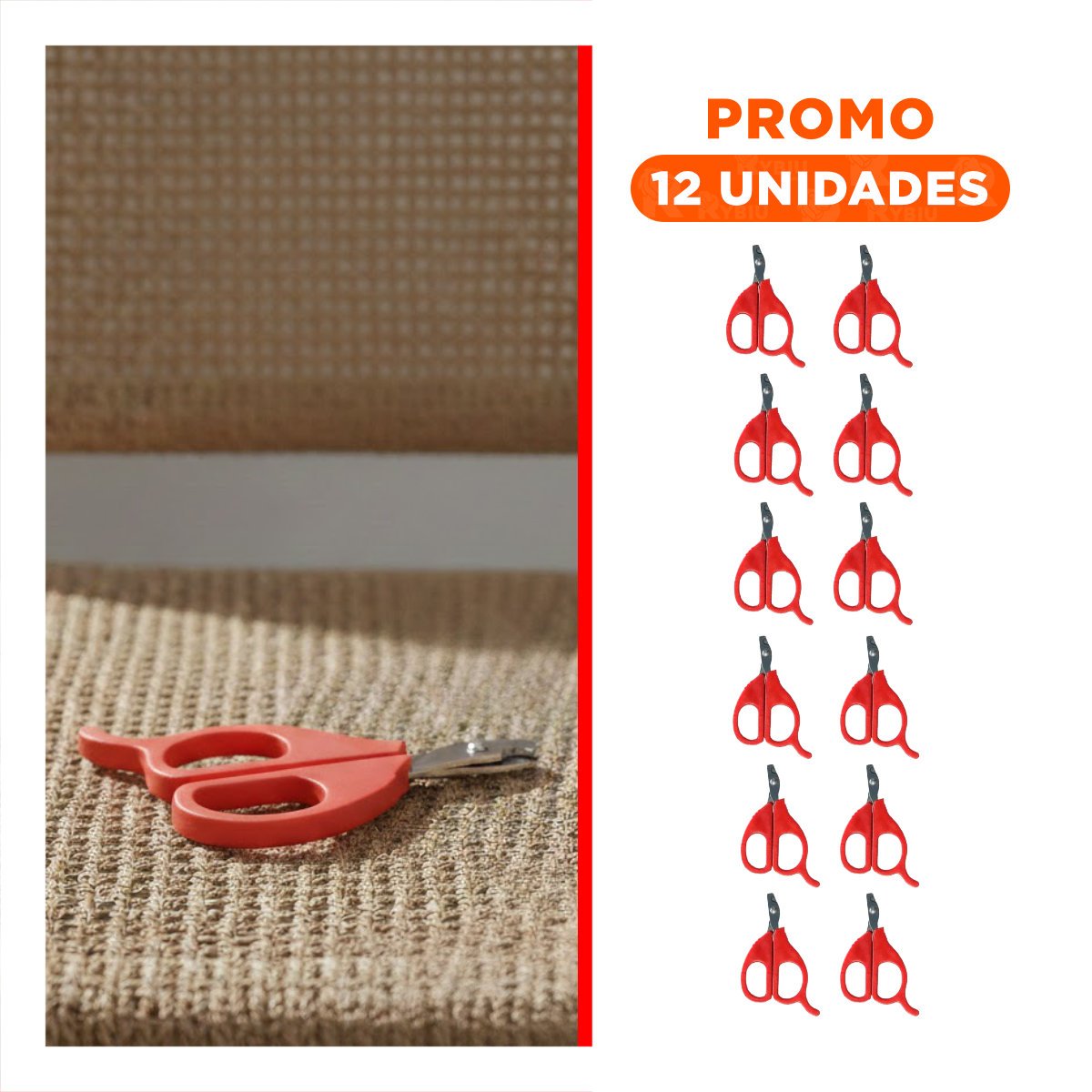 PACK12 PINZA ERGONOMICA PARA GATOS Y CACHORROS ROJO Y+REGALO STICKER - 1