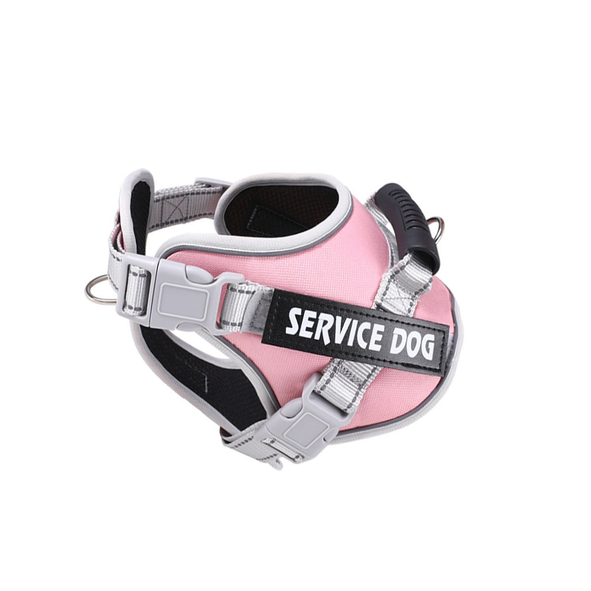 PACK4 ARNES RESISTENTE SERVICE DOG TALLA XS ROSADO CLARO CON ASA Y+PAPEL REGALO - 3