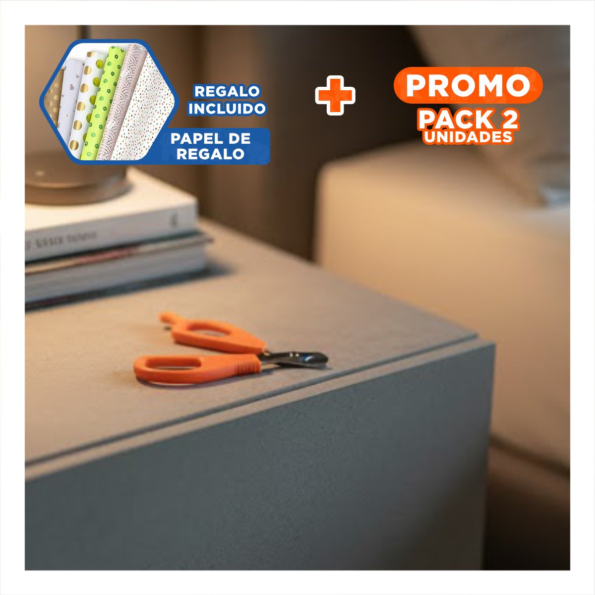 PACK2 PINZA COMPACTA PARA GATOS Y CACHORROS NARANJA Y+PAPEL REGALO - 1