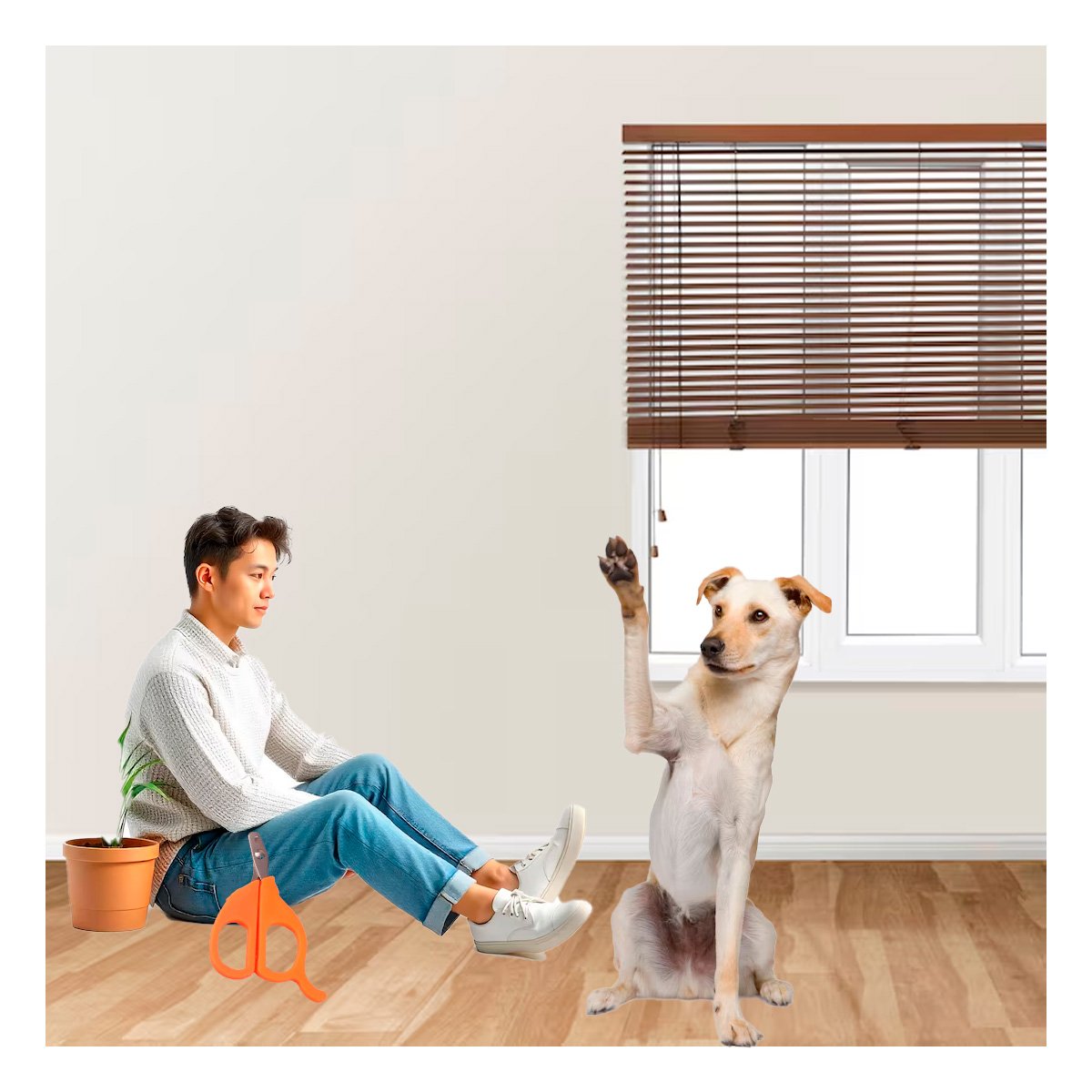 PACK2 PINZA COMPACTA PARA GATOS Y CACHORROS NARANJA Y+PAPEL REGALO - 2