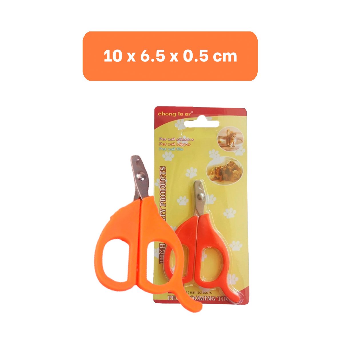 PACK2 PINZA COMPACTA PARA GATOS Y CACHORROS NARANJA Y+PAPEL REGALO - 4