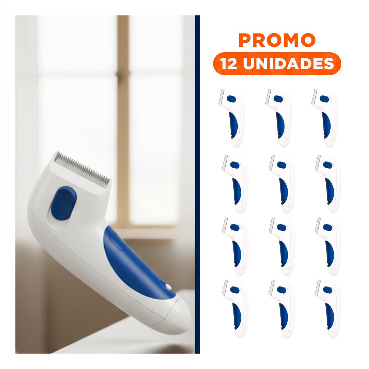 PACK12 ELIMINADOR RECARGABLE ELECTRICO BLANCO CON AZUL PARA PERROS Y GATOS Y+REGALO STICKER - 1