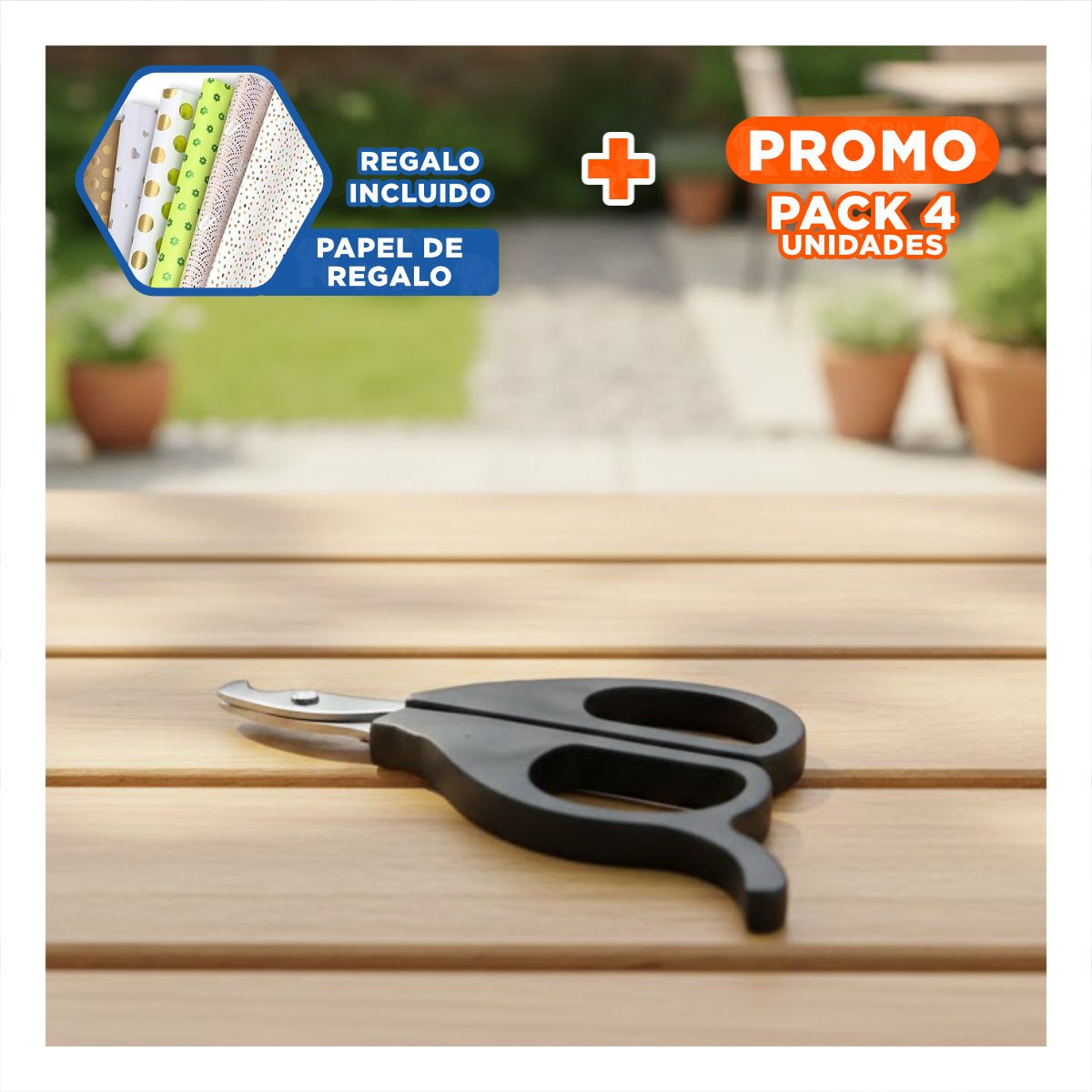 PACK4 CORTAUÑAS PRACTICO PARA GATOS Y CACHORROS NEGRO Y+PAPEL REGALO - 1