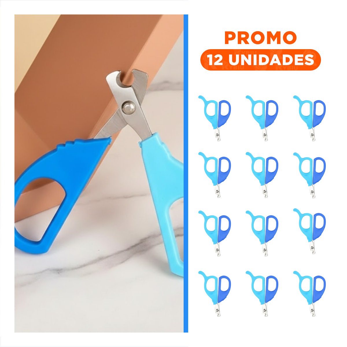 PACK12 PINZA ERGONOMICA PARA GATOS Y CACHORROS CELESTE Y+REGALO STICKER - 1