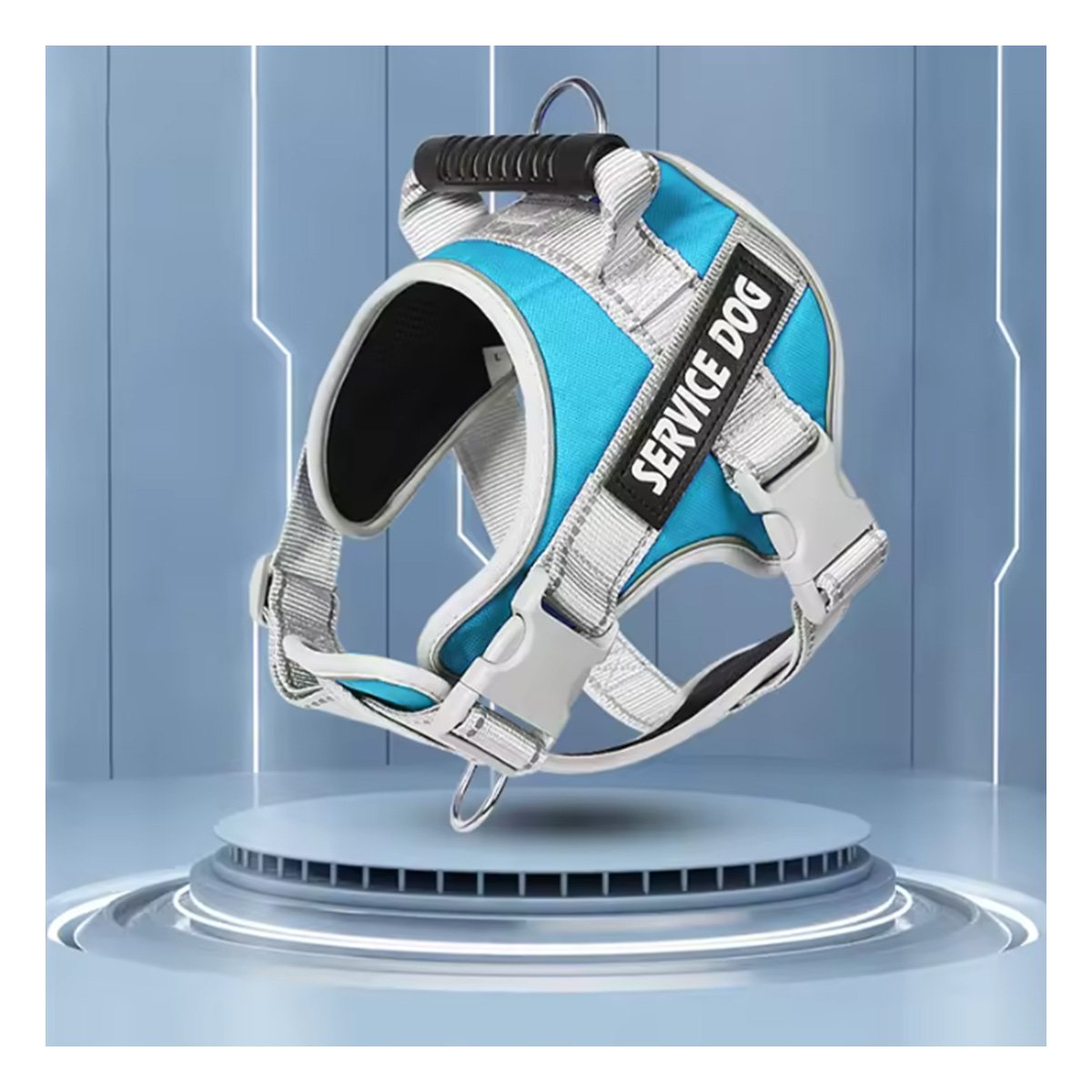 ARNES AJUSTABLE SERVICE DOG TALLA XS TURQUEZA CON ASA Y+POST IT - 2