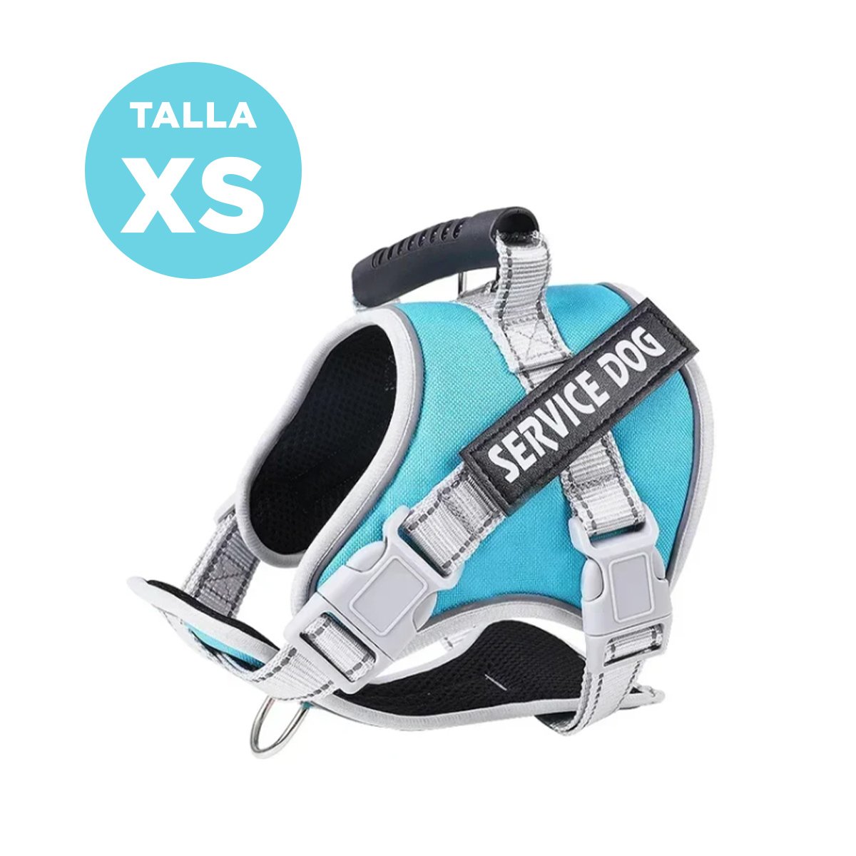 ARNES AJUSTABLE SERVICE DOG TALLA XS TURQUEZA CON ASA Y+POST IT - 4