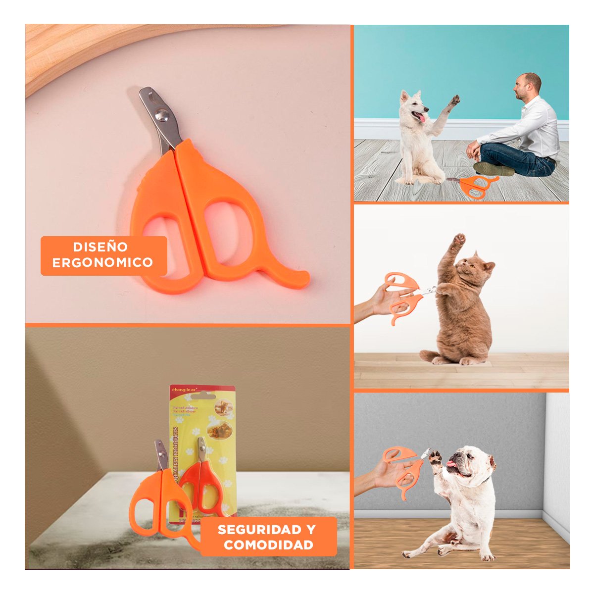 CORTAUÑAS COMPACTO PARA GATOS Y CACHORROS NARANJA Y+POST IT - 5