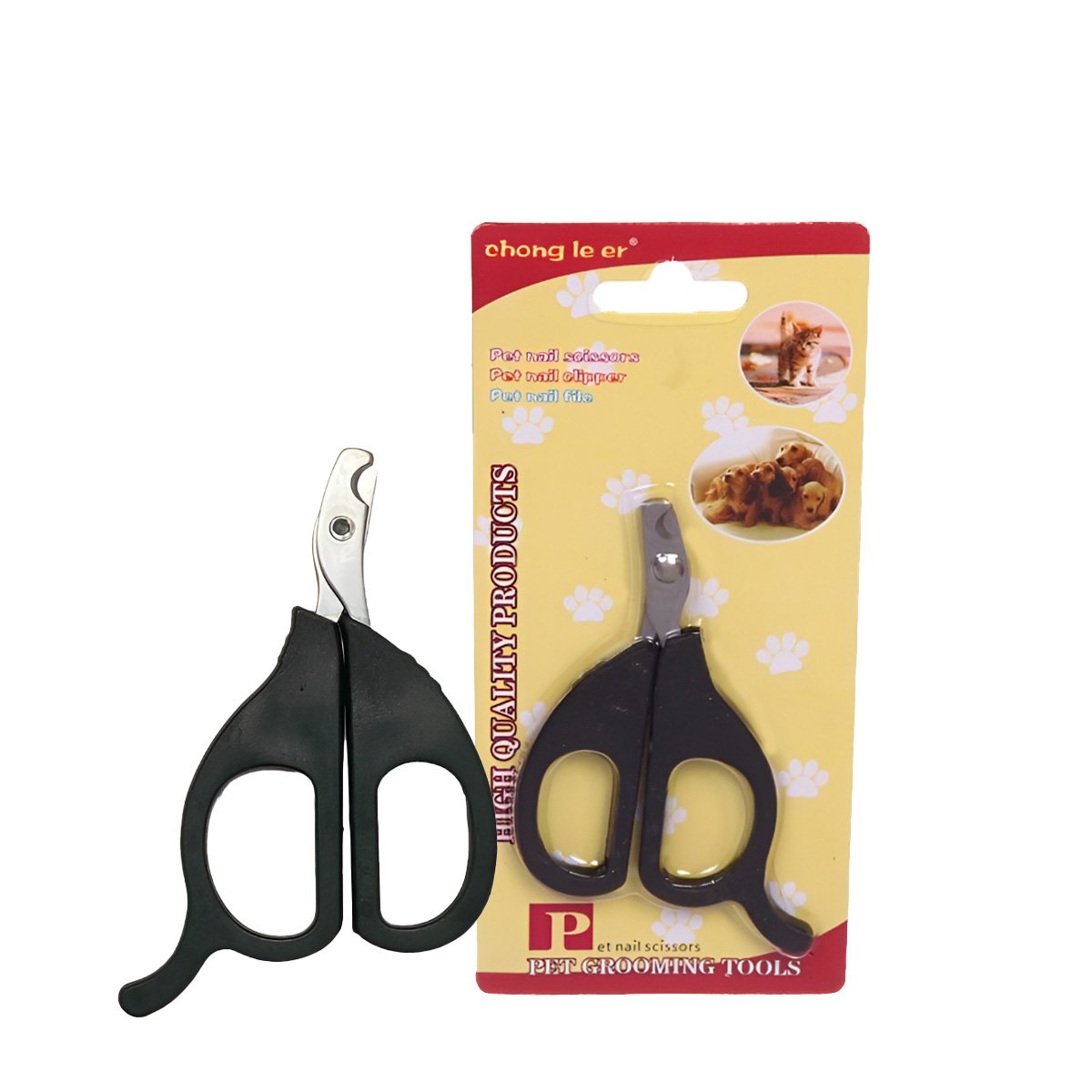 PACK6 CORTA UÑA ERGONOMICO PARA GATOS Y CACHORROS NEGRO Y+REGALO STICKER - 2