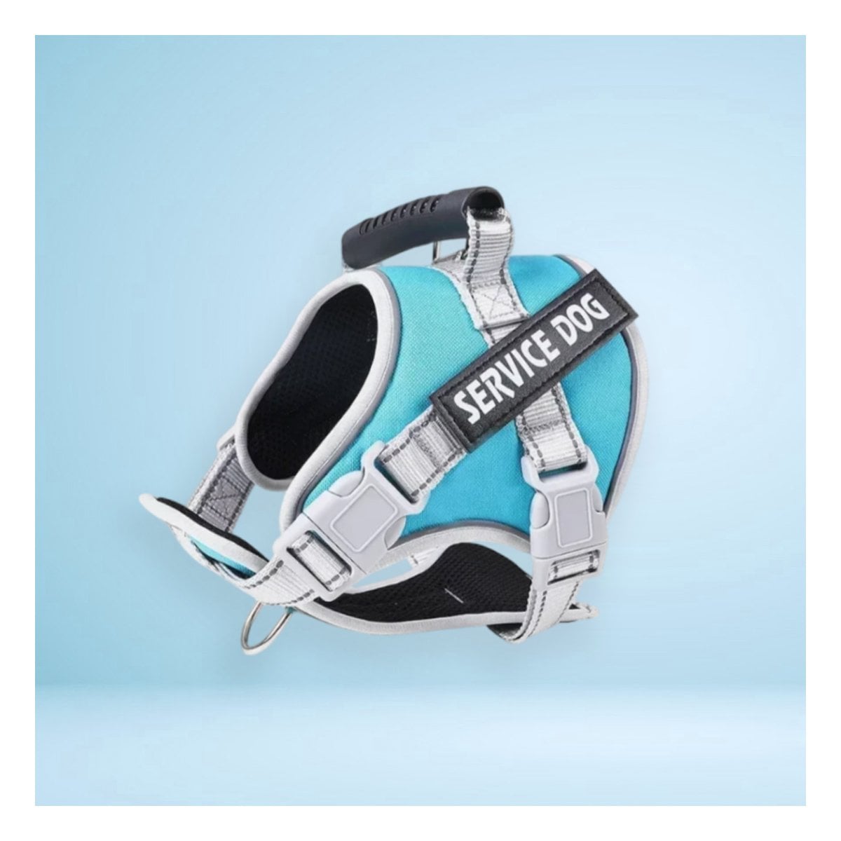 PECHERA AJUSTABLE SERVICE DOG TALLA XS TURQUEZA CON ASA Y+LIGAS REGALO - 2