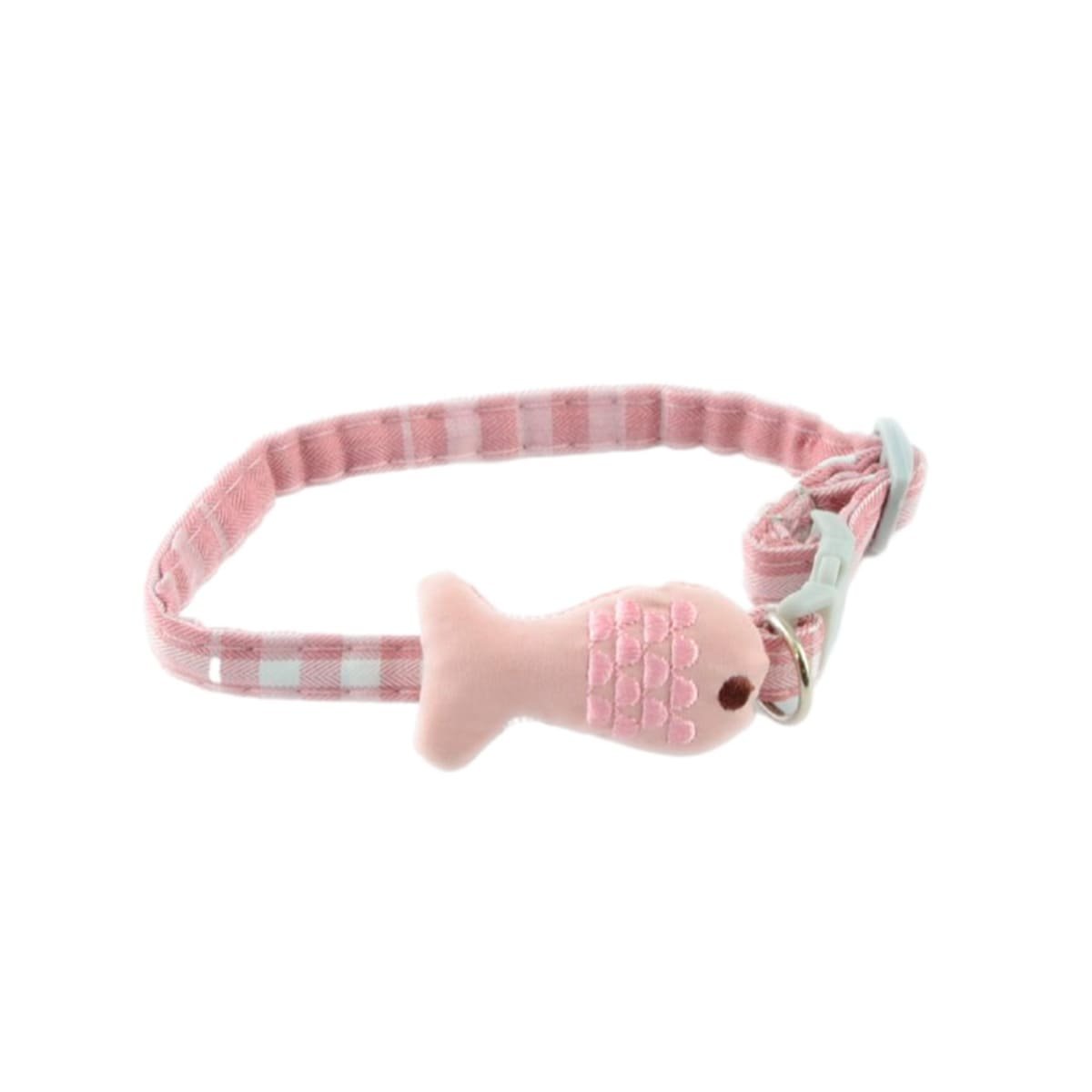PACK2 COLLARIN LIGERO MODELO PEZ ROSADO PARA MASCOTA Y+REGALO STICKER - 2