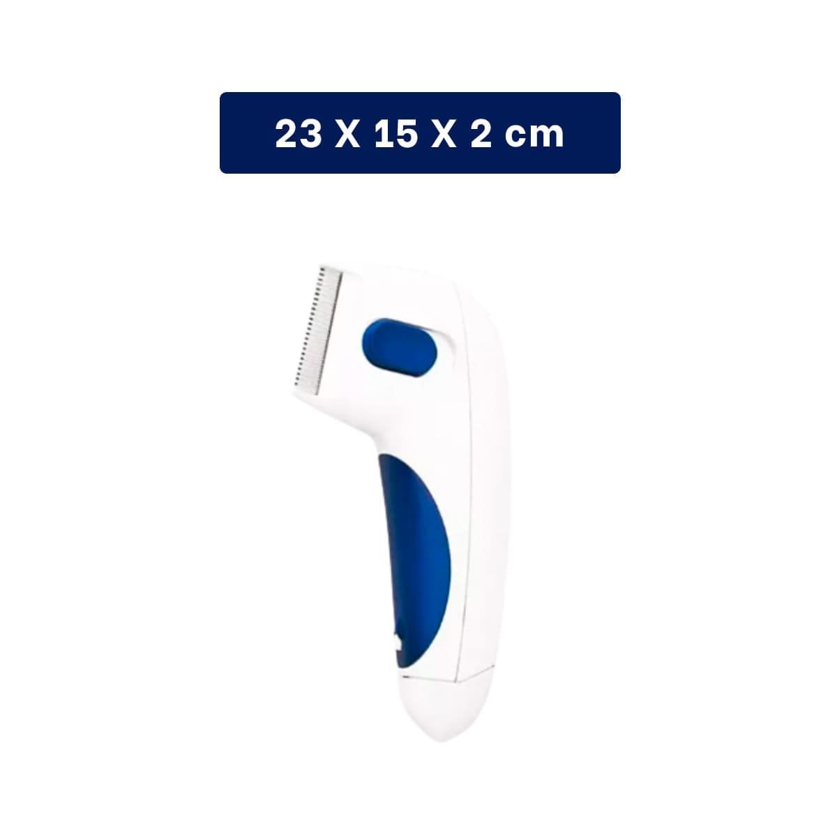 PACK4 PEINE PROFESIONAL ELECTRICO BLANCO CON AZUL PARA MASCOTAS - 4