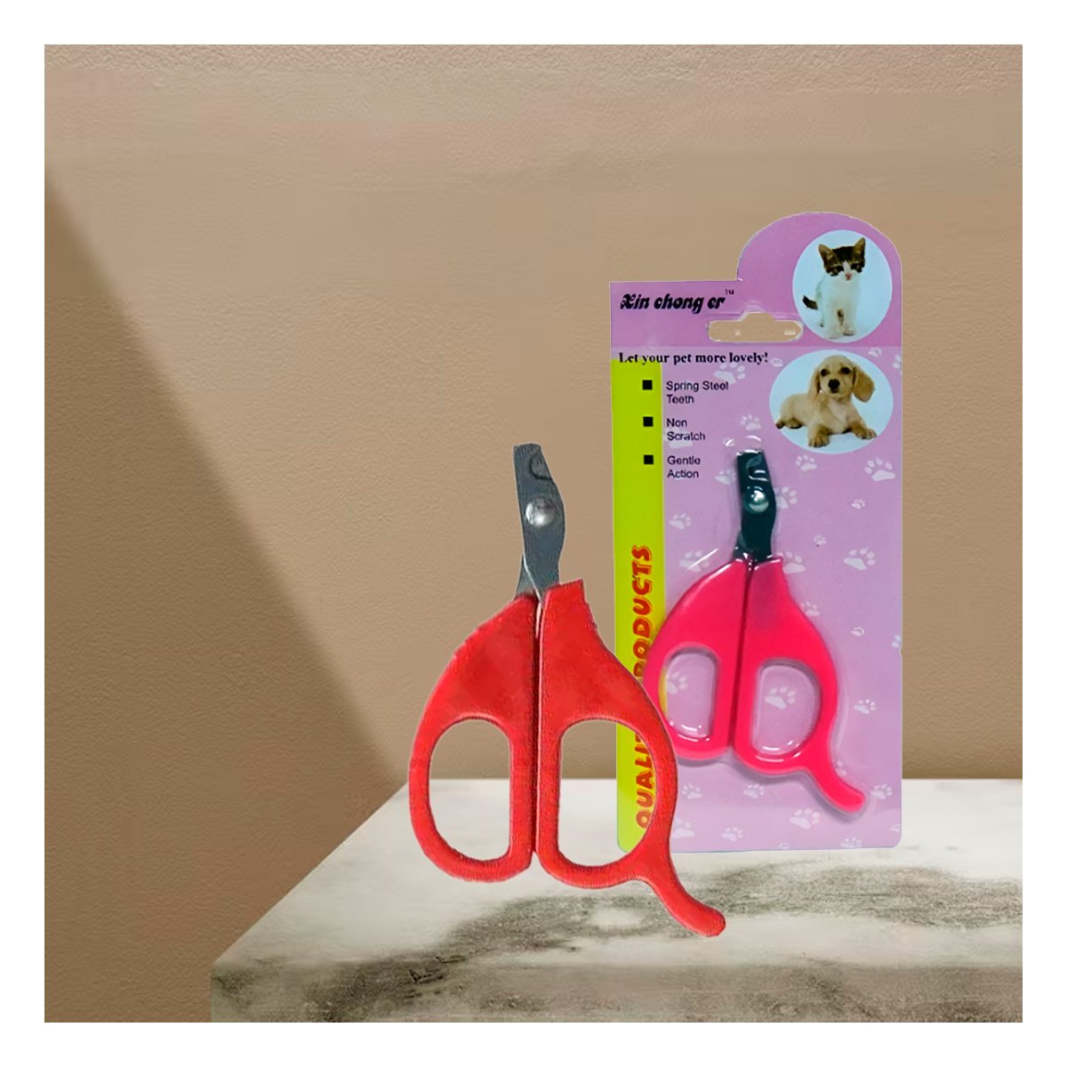 PINZA SEGURA PARA GATOS Y CACHORROS ROJO Y+PAPEL REGALO - 3