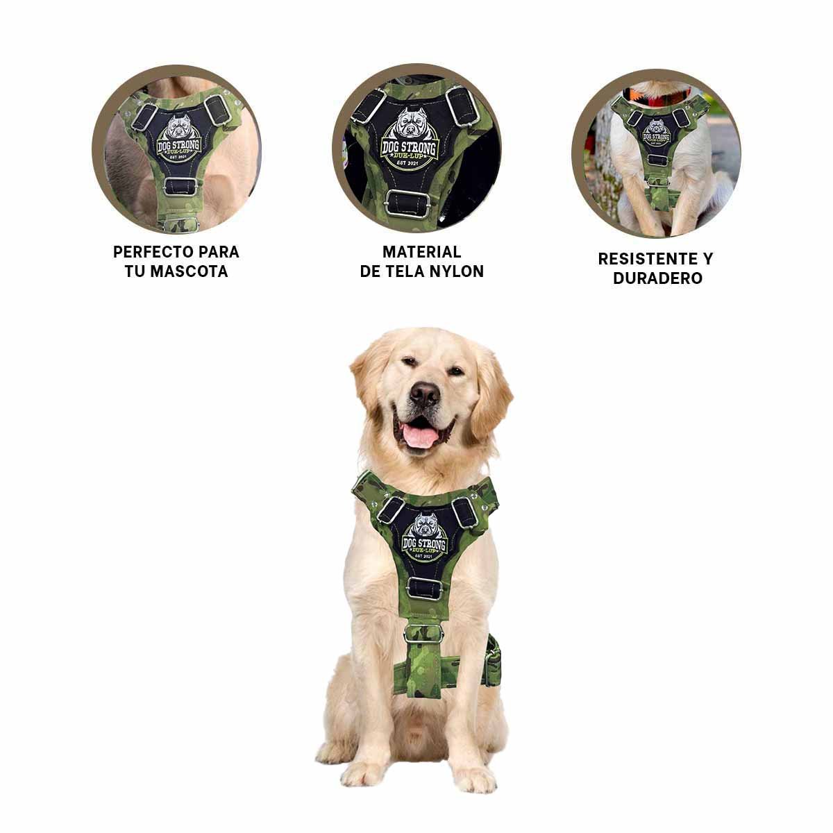 SOPORTE CANINO DOG STRONG VERDE OSCURO TALLA L CON DISENO DURABLE - 3