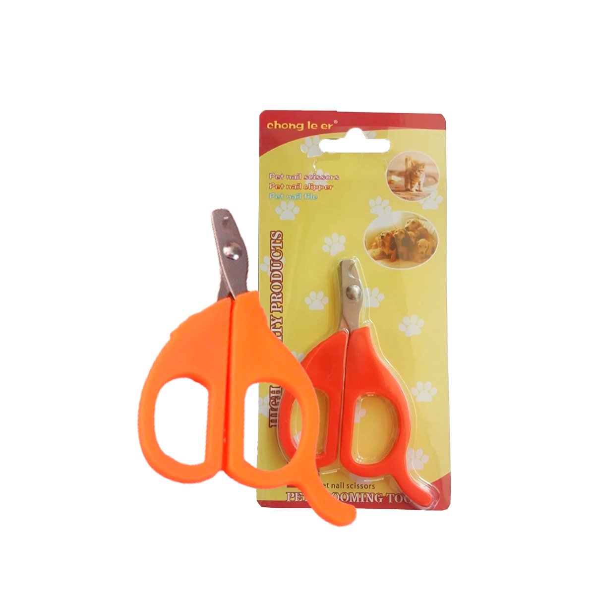 PACK6 CORTA UÑA ERGONOMICO PARA GATOS Y CACHORROS NARANJA Y+REGALO STICKER - 2