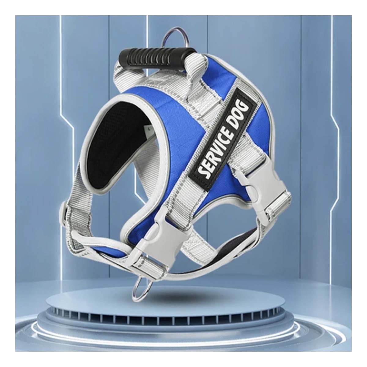 ARNES AJUSTABLE SERVICE DOG TALLA XS AZUL CON ASA Y+POST IT - 3