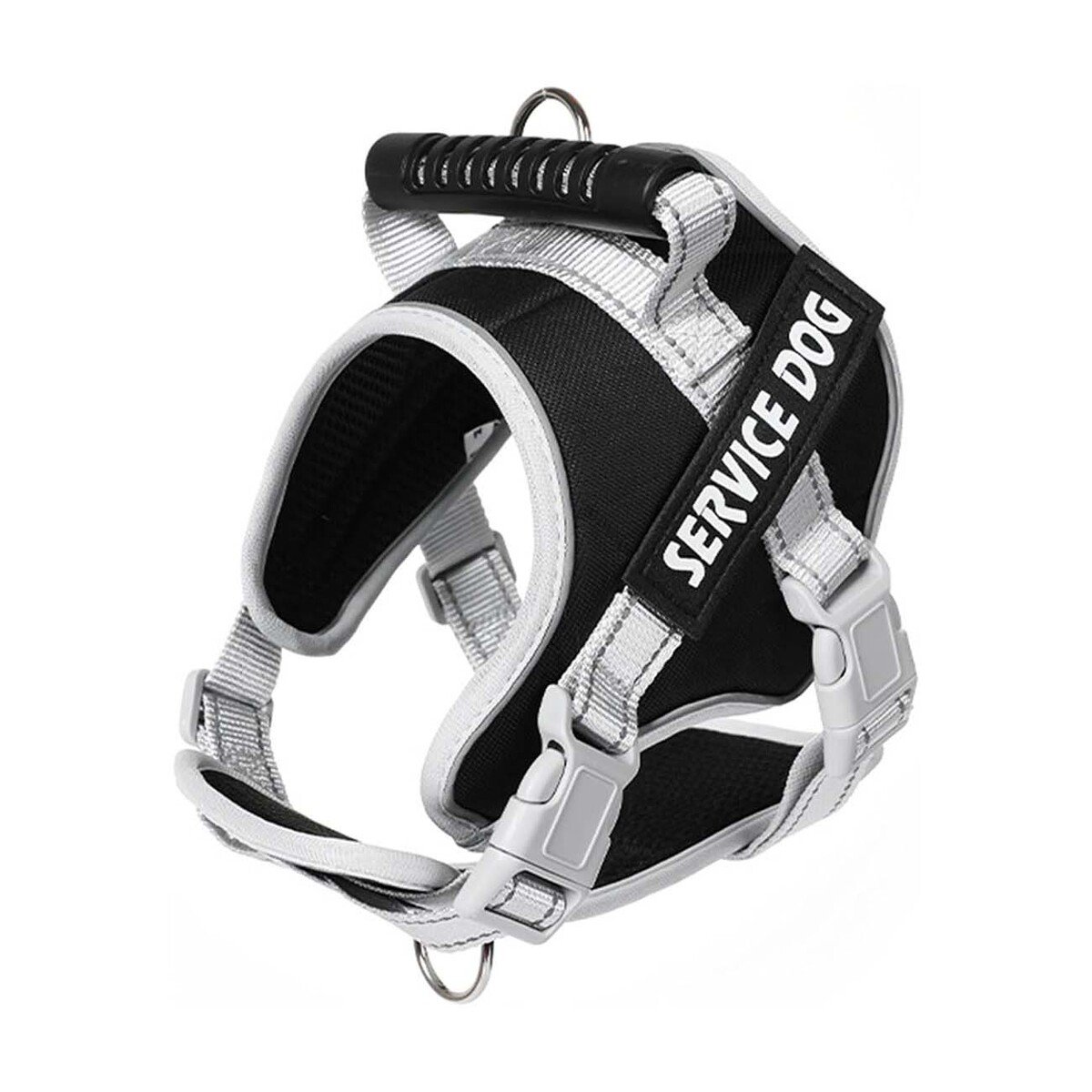 HARNESS PROFESIONAL SERVICE DOG TALLA XS NEGRO CON ASA Y+PAPEL REGALO - 1