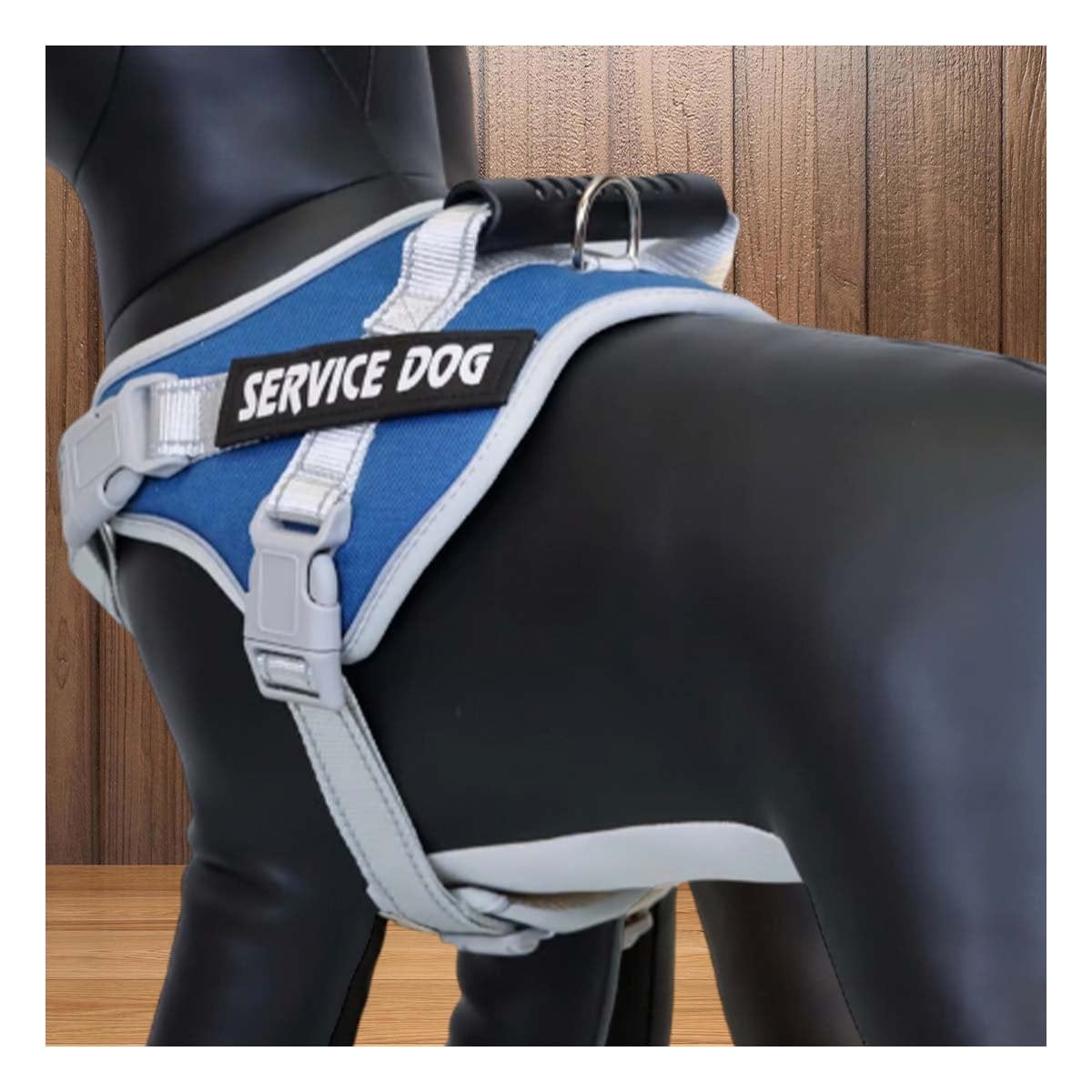 HARNESS PROFESIONAL SERVICE DOG TALLA XS AZUL CON ASA Y+PAPEL REGALO - 5