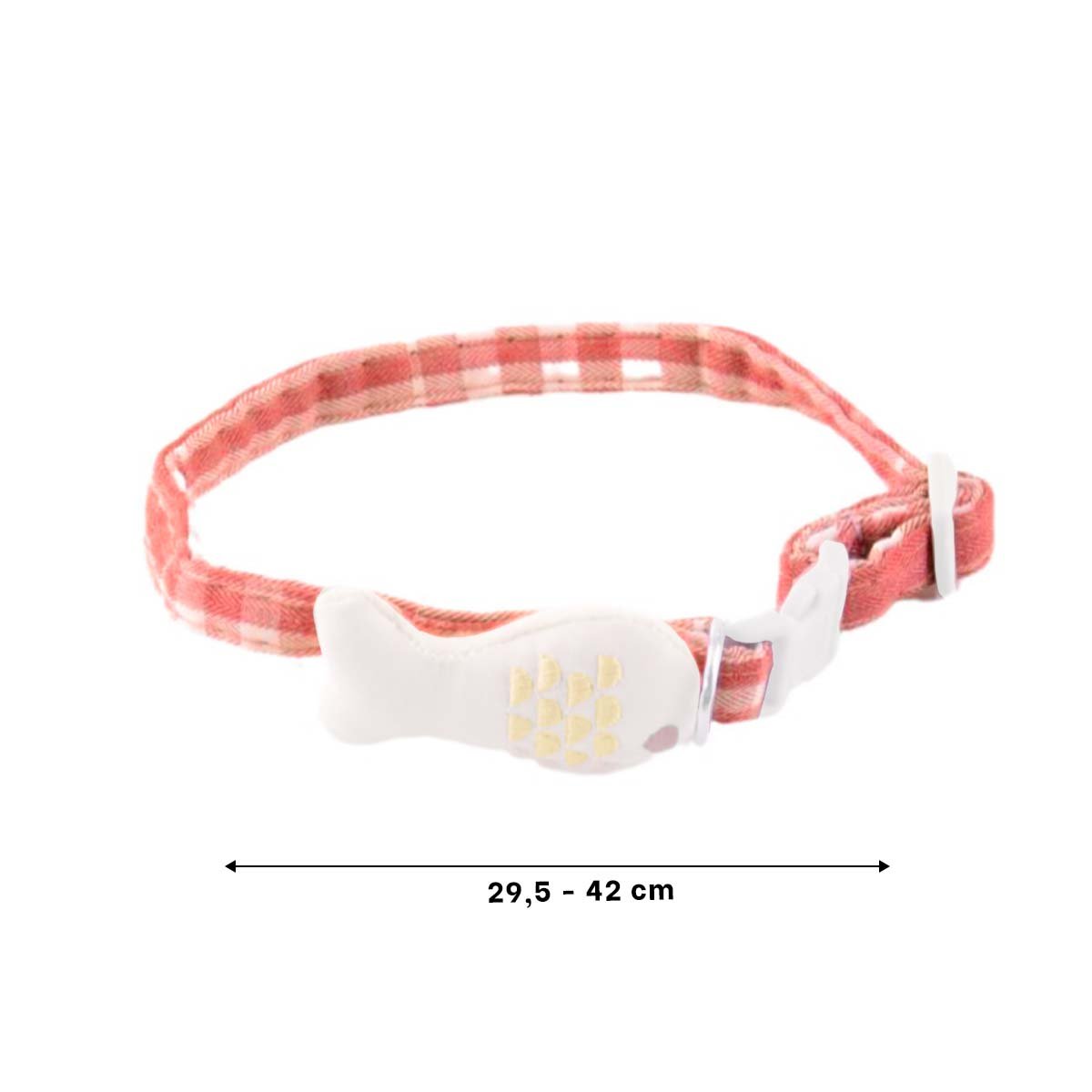 PACK4 GARGANTILLA COMODA MODELO PEZ ROJO PARA MASCOTA Y+PAPEL REGALO - 4
