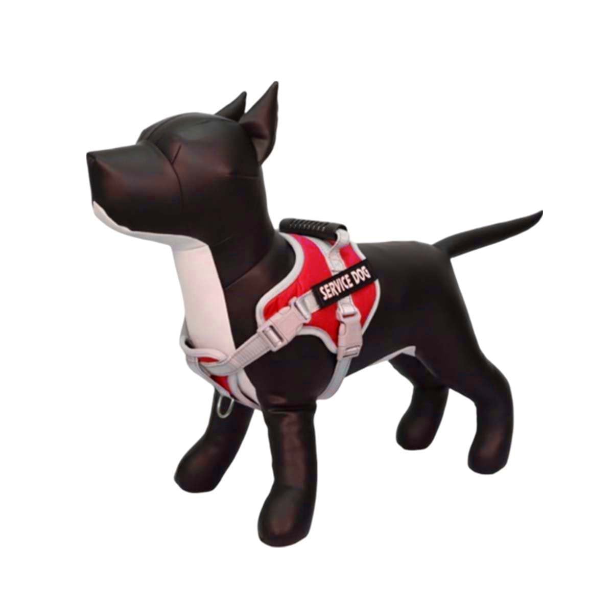 HARNESS PROFESIONAL SERVICE DOG TALLA XS ROJO CON ASA Y+PAPEL REGALO - 1