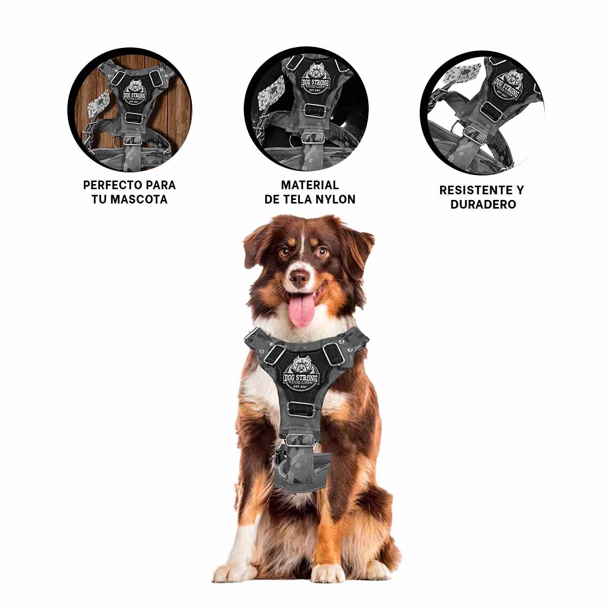 PETO PARA PERRO DOG STRONG NEGRO TALLA M FIRME Y RESISTENTE - 3