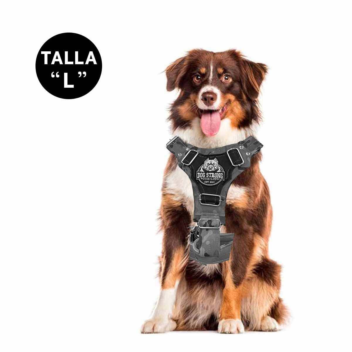 CHALECO PARA PERRO DOG STRONG NEGRO TALLA L REFORZADO Y COMODO Y+PAPEL REGALO - 4