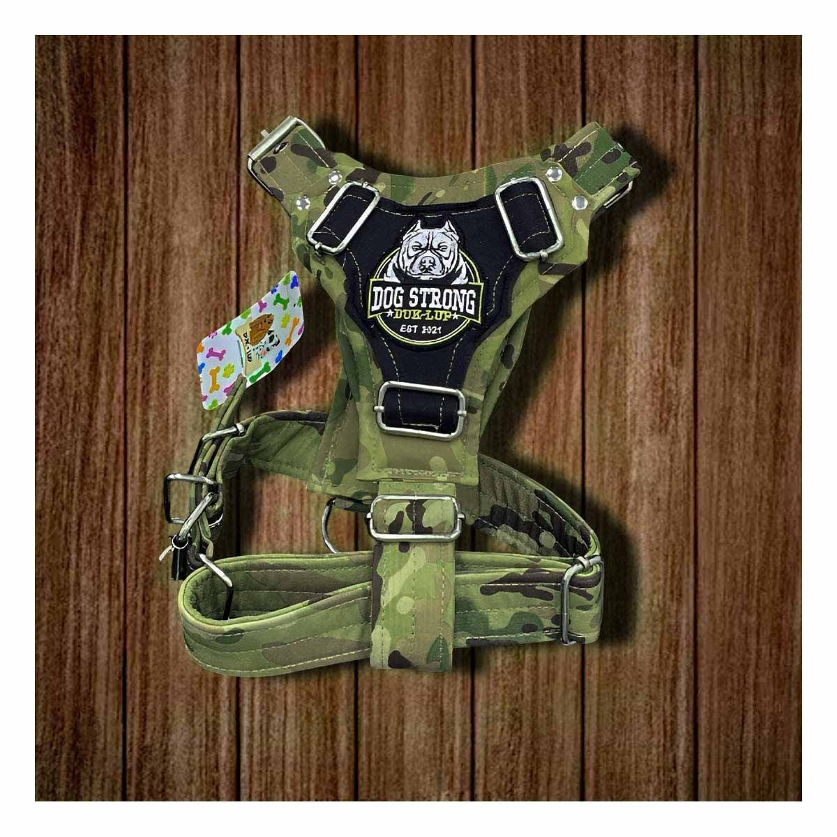 PECHERA RESISTENTE DOG STRONG VERDE OSCURO TALLA M PARA USO DIARIO Y+PAPEL REGALO - 2