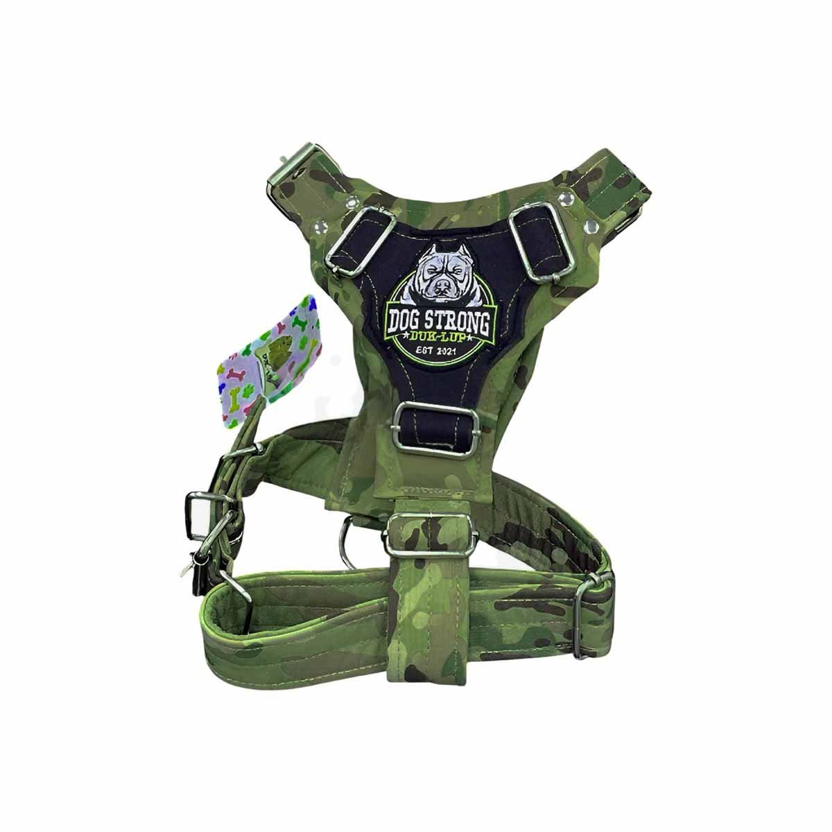 PACK2 ARNES CANINO DOG STRONG VERDE OSCURO TALLA M FIRME Y AJUSTABLE Y+REGALO STICKER - 2