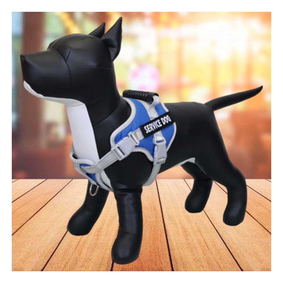 PACK6 PECHERA COMODA SERVICE DOG TALLA XS AZUL CON ASA Y+REGALO STICKER - 5