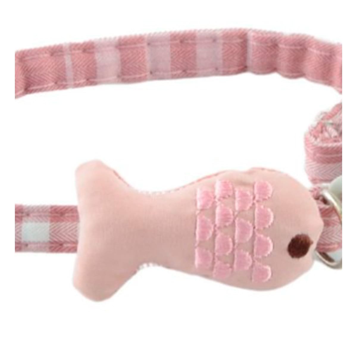COLLAR LIGERO MODELO PEZ ROSADO PARA MASCOTA Y+LIGAS REGALO - 3