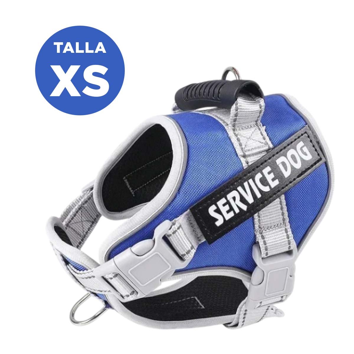 CHALECO PROFESIONAL SERVICE DOG TALLA XS AZUL CON ASA - 4