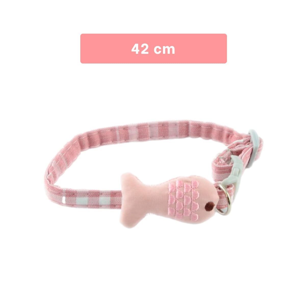 COLLARIN AJUSTABLE MODELO PEZ ROSADO PARA MASCOTA Y+REGALO STICKER - 4