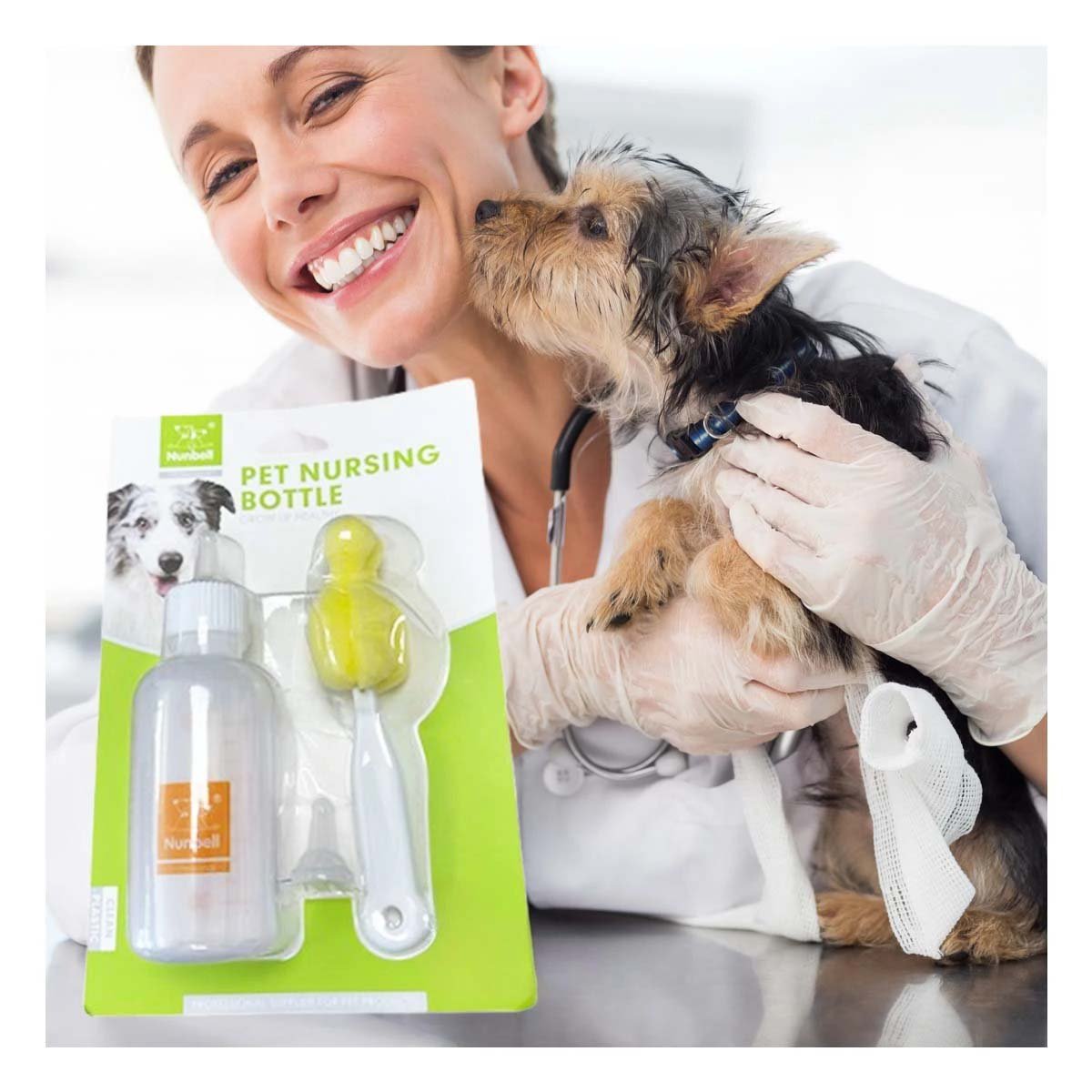 MAMADERA MEDIDORA PARA MASCOTAS 120ML TRANSPARENTE PRACTICA Y+REGALO STICKER - 5