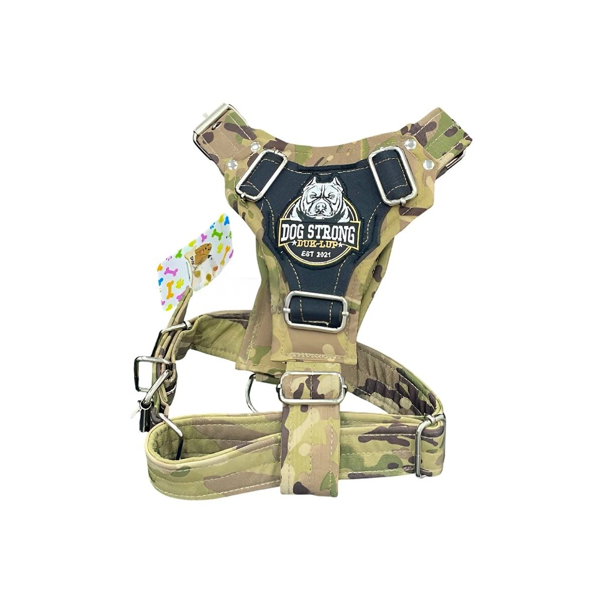 PACK2 EQUIPO CANINO DOG STRONG VERDE CLARO TALLA L CON AJUSTE PRACTICO Y+REGALO STICKER - 2