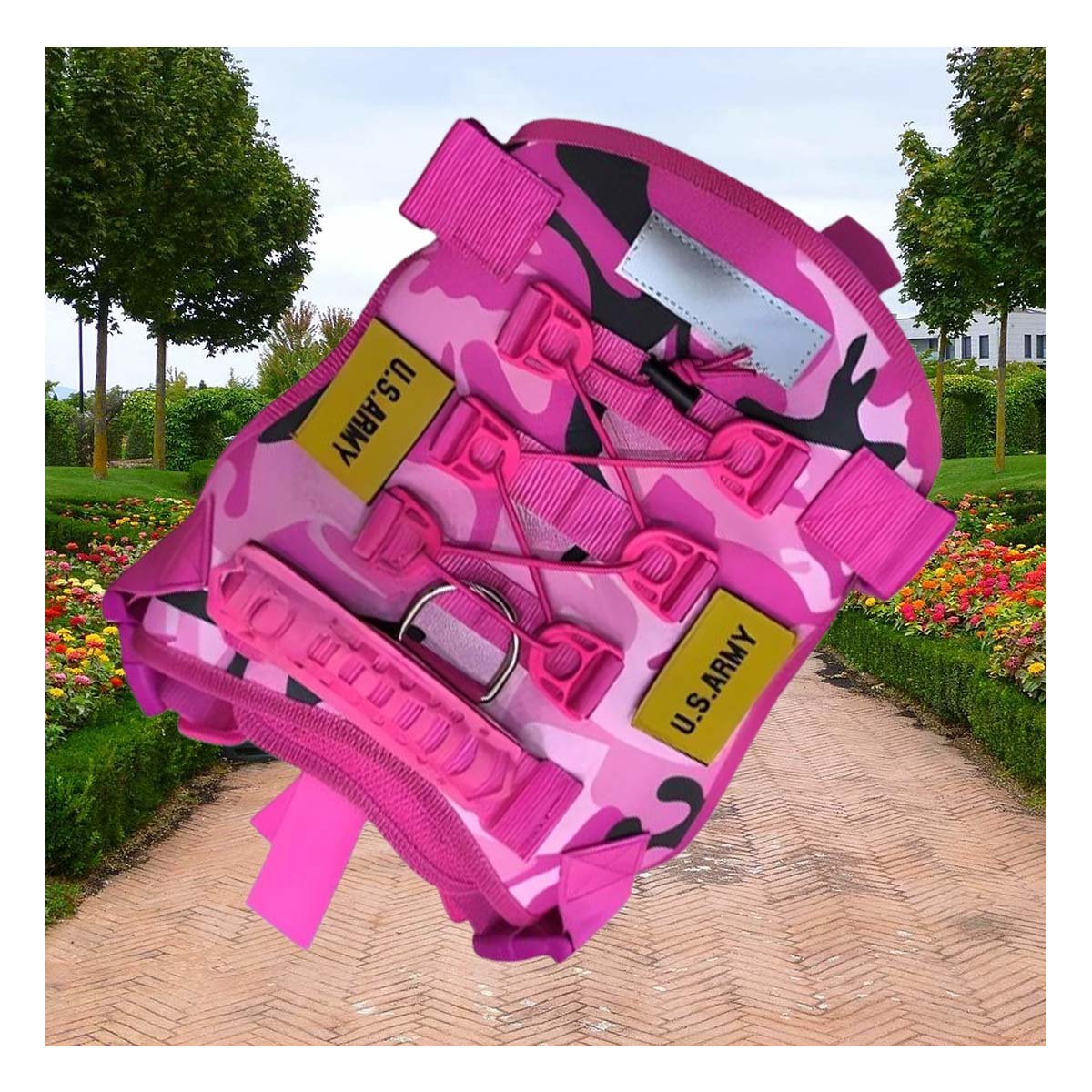 PACK6 ARNES COMODO PARA PERRO ROSADO TALLA S TACTICO Y+REGALO STICKER - 3