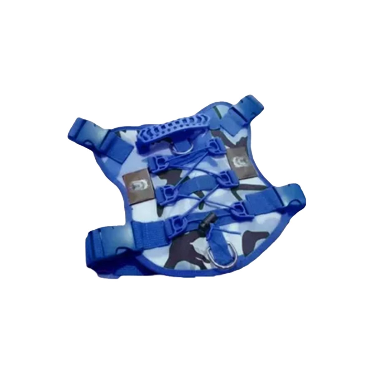 PACK2 CHALECO AJUSTABLE PARA PERRO AZUL TALLA M ESTILO TACTICO Y+REGALO STICKER - 2
