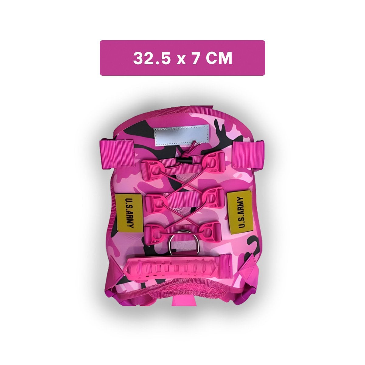 PACK6 CHALECO TACTICO CANINO ROSADO TALLA M PECHERA DE CONTROL Y+PAPEL REGALO - 4