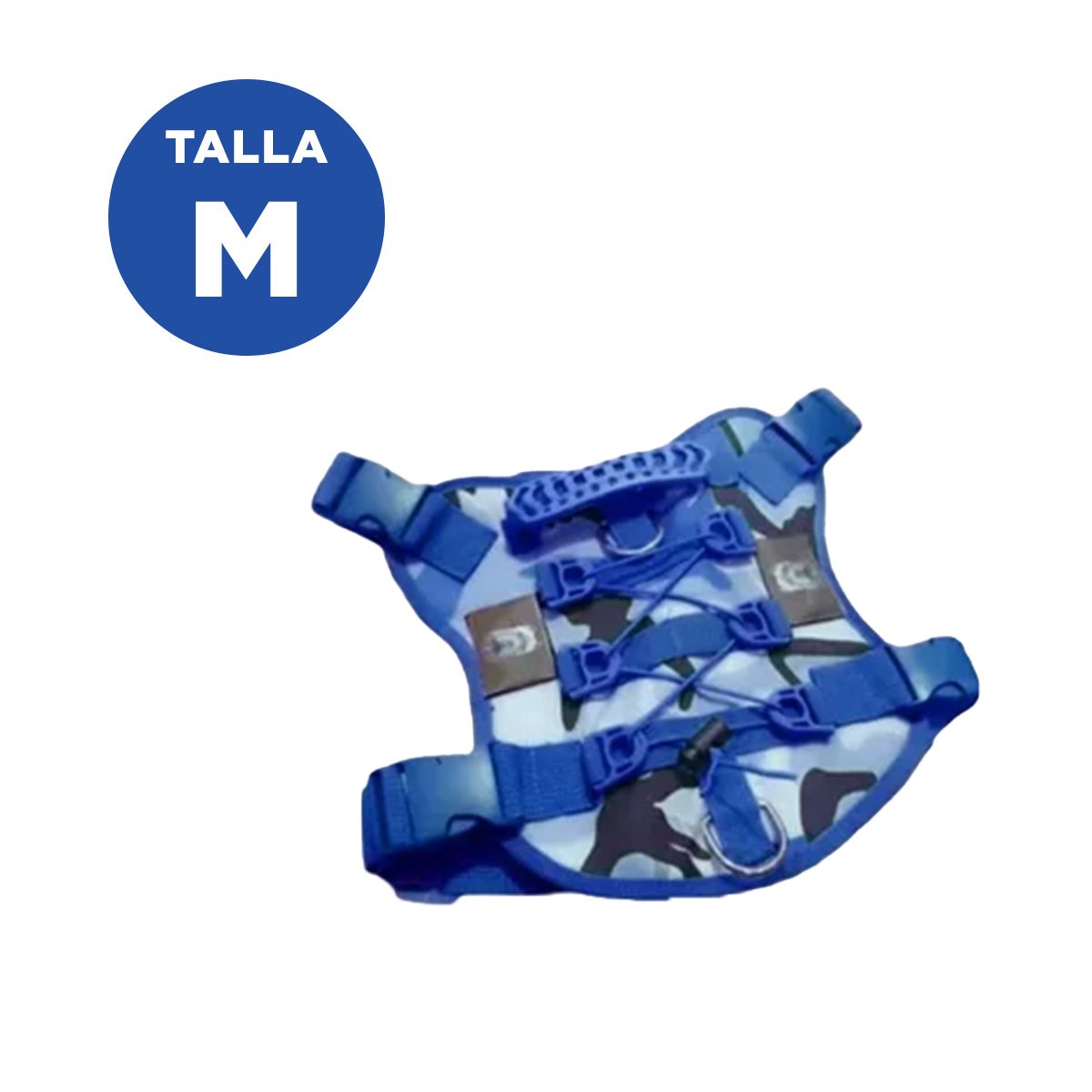 PACK2 PECHERA AJUSTABLE PARA PERRO AZUL TALLA M DISENO TACTICO Y+PAPEL REGALO - 4