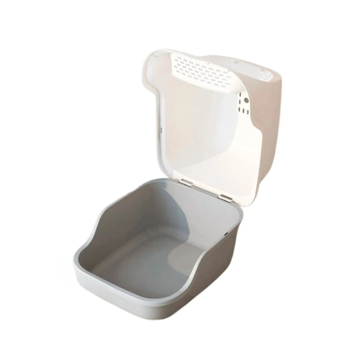 PACK4 BANO PLOMO CON OREJITAS Y TAPA CERRADA PARA GATO Y+PAPEL REGALO - 3
