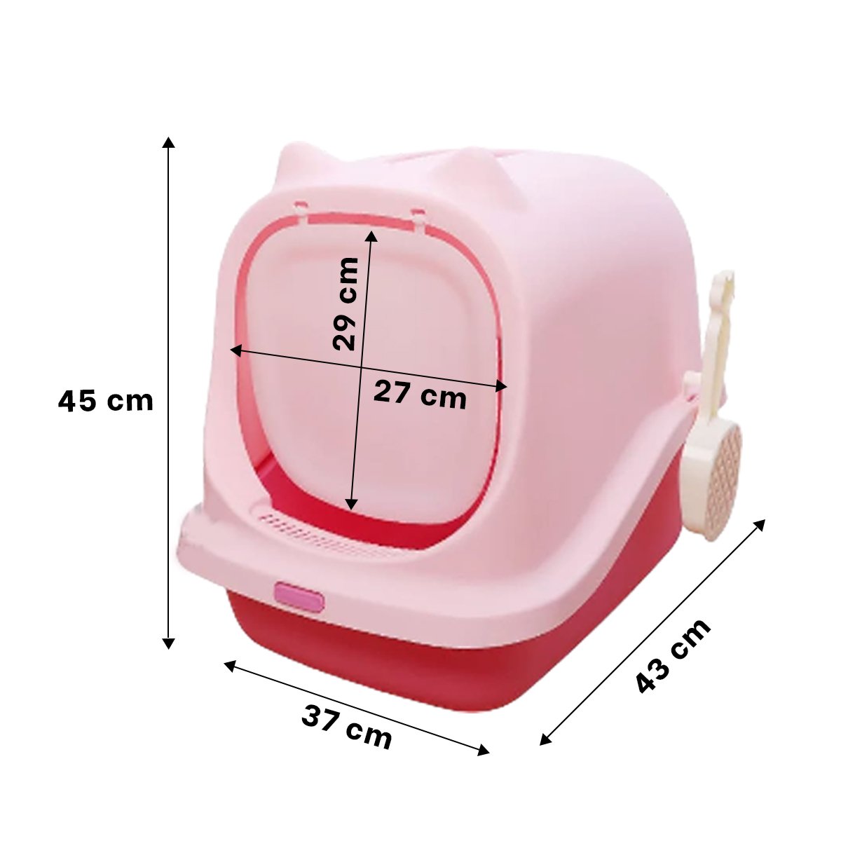 PACK4 ARENERA HIGIENICA CON OREJITAS DE GATO Y TAPA PRACTICA Y+PAPEL REGALO - 4