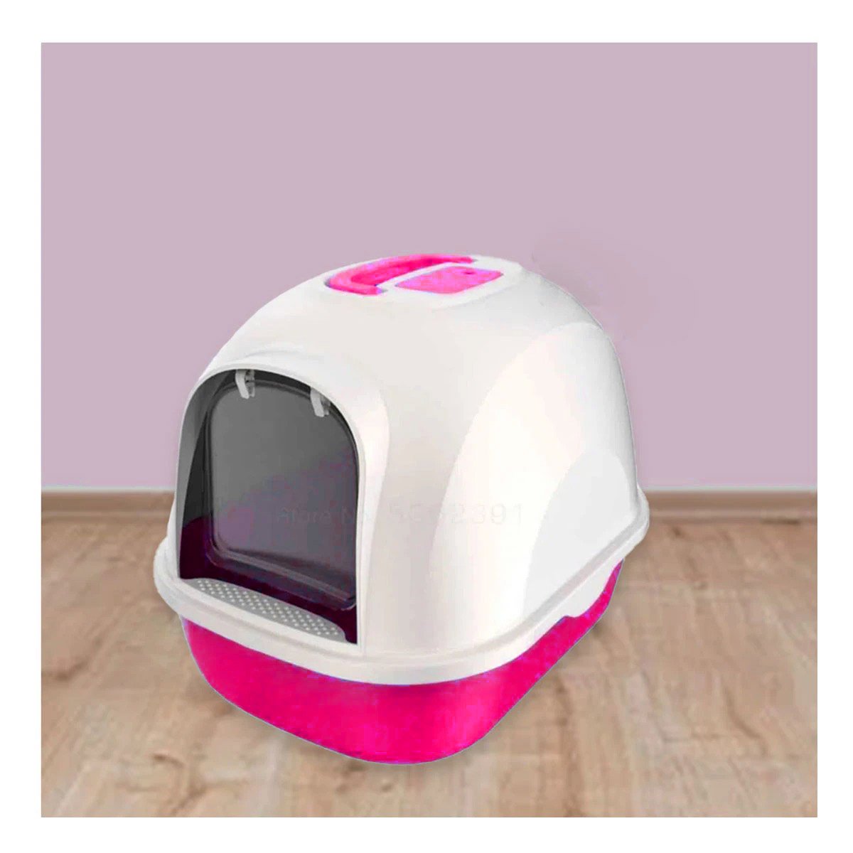 PACK2 CAJA SANITARIA DE GATO ROSADO CAT PARA ESPACIOS REDUCIDOS Y+REGALO STICKER - 5